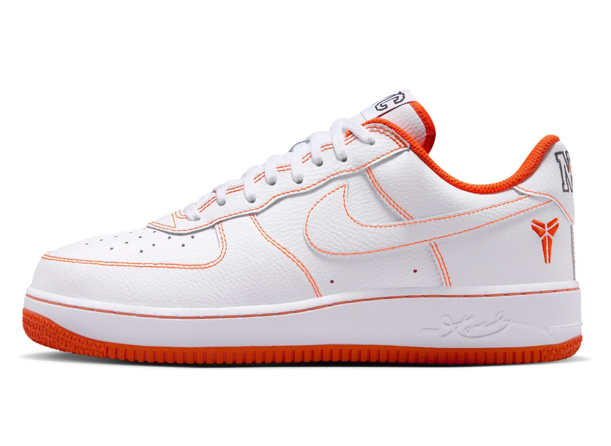 Kobe x Nike Air Force 1 Low Protro in White / Safety Orange