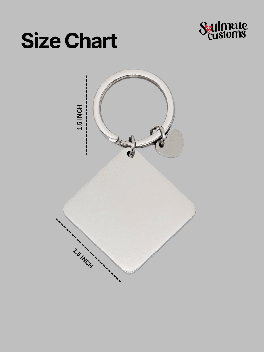 Soulmate Custom Engraved Photo Keychain