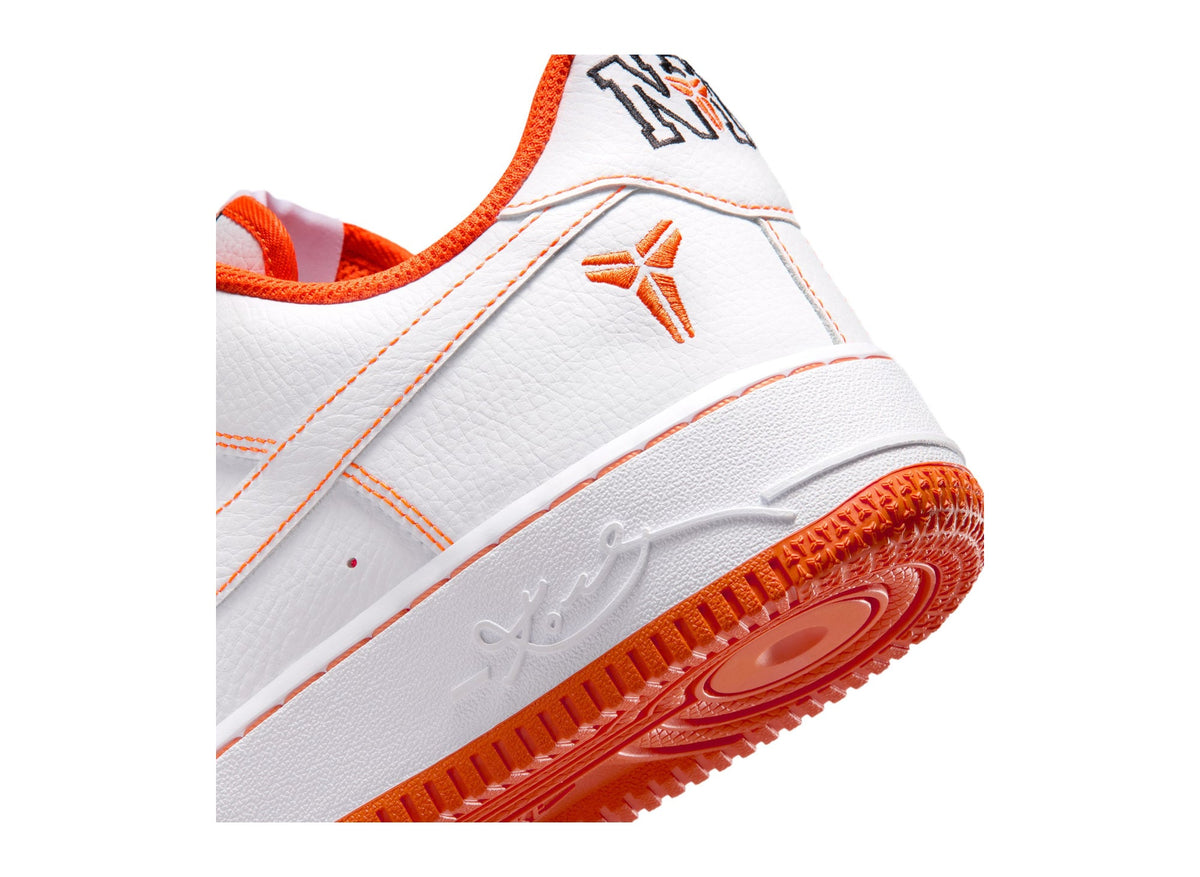 Kobe x Nike Air Force 1 Low Protro in White / Safety Orange