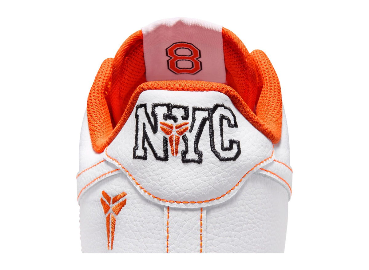 Kobe x Nike Air Force 1 Low Protro in White / Safety Orange