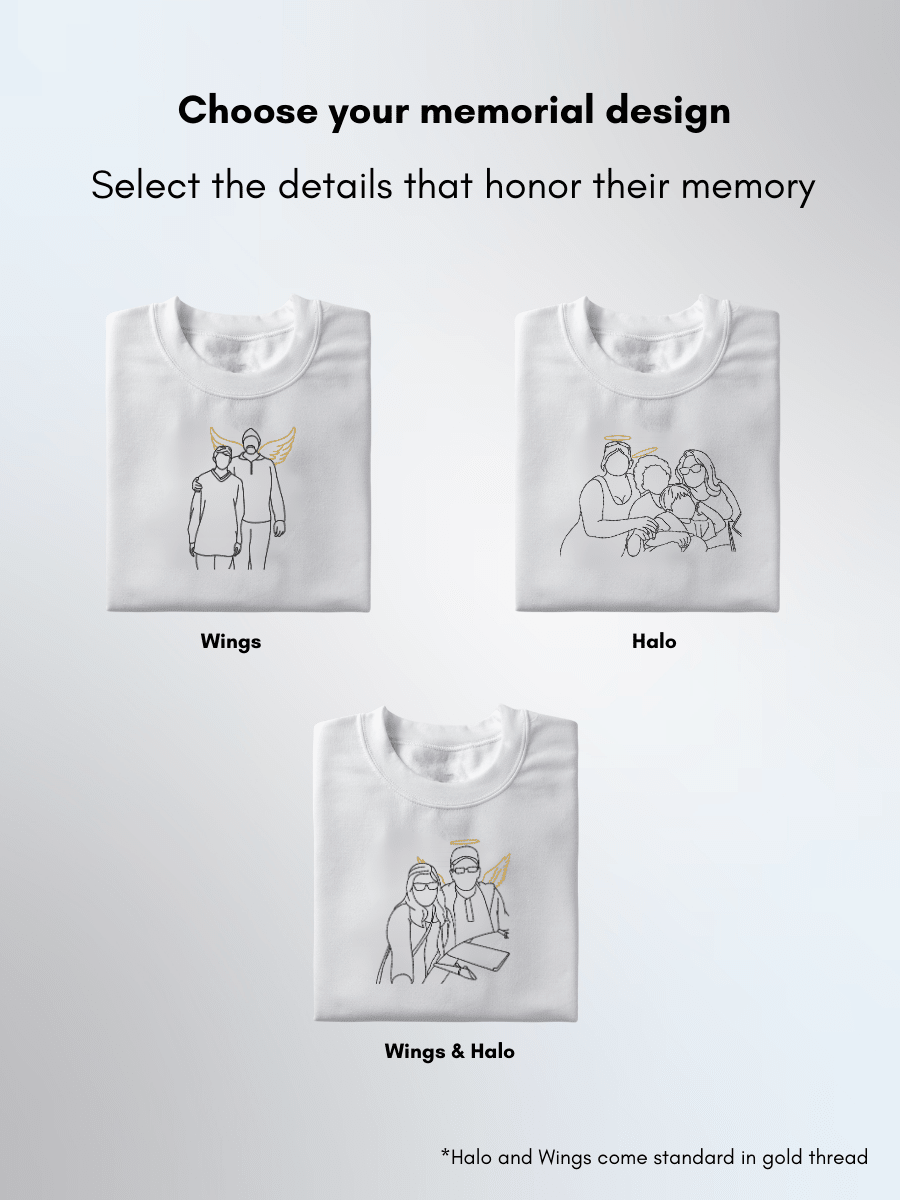 Memorial Custom Embroidered Photo Sweatshirt