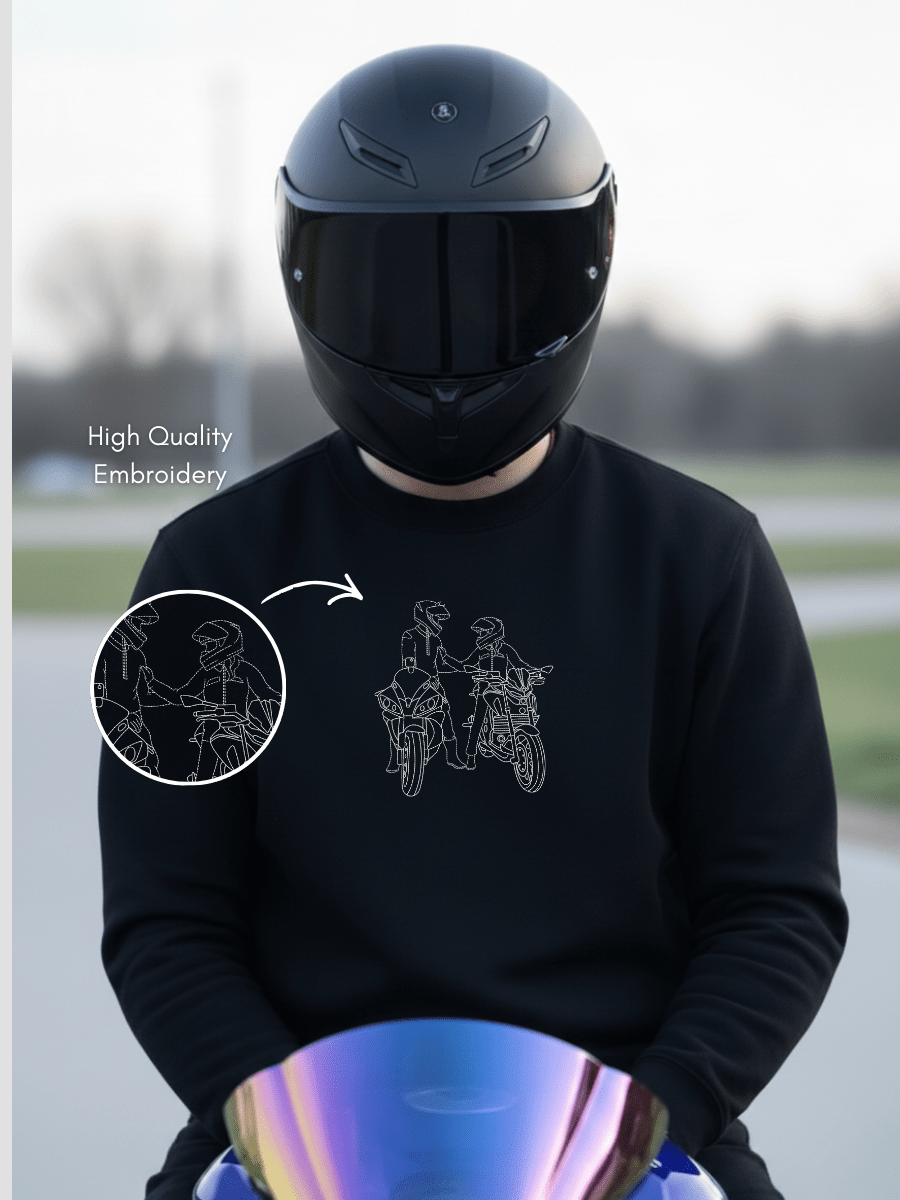 Automobile Custom Embroidered Photo Sweatshirt