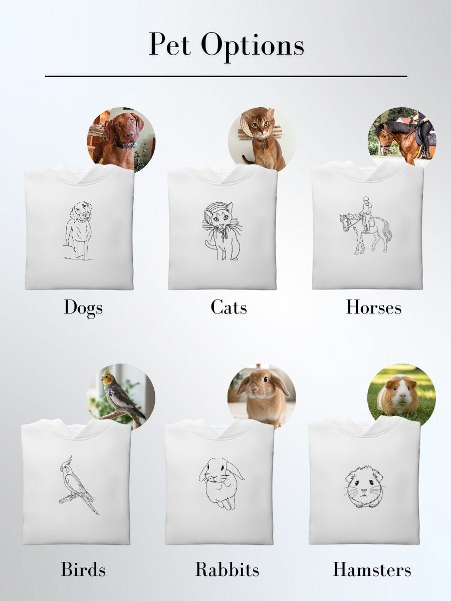 Pet Custom Embroidered Photo Hoodie