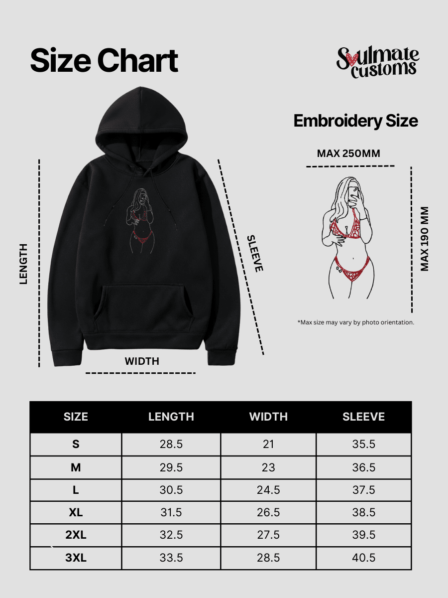 Spicy Custom Embroidered Photo Hoodie