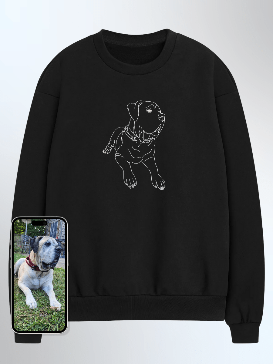 Pet Custom Embroidered Photo Sweatshirt