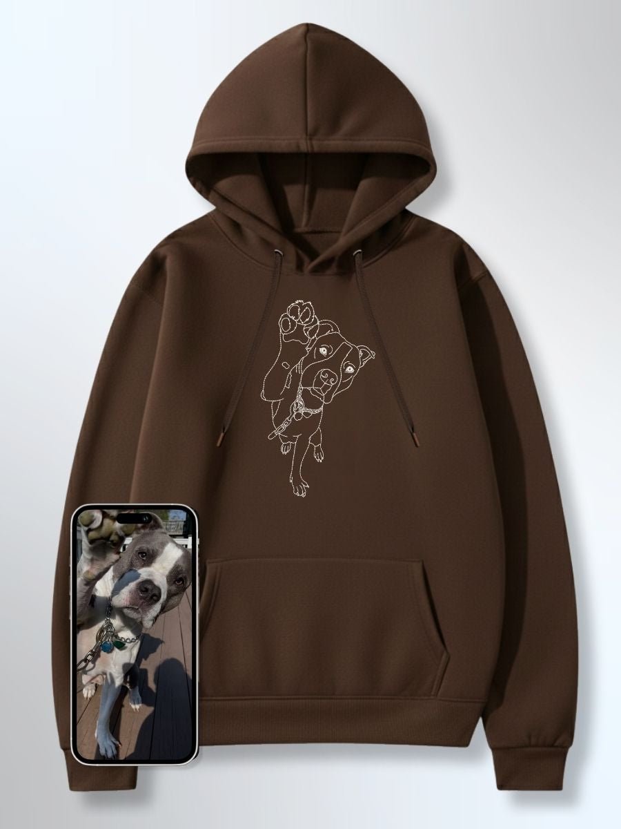 Pet Custom Embroidered Photo Hoodie