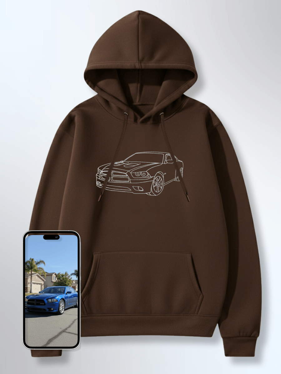 Automobile Custom Embroidered Photo Hoodie
