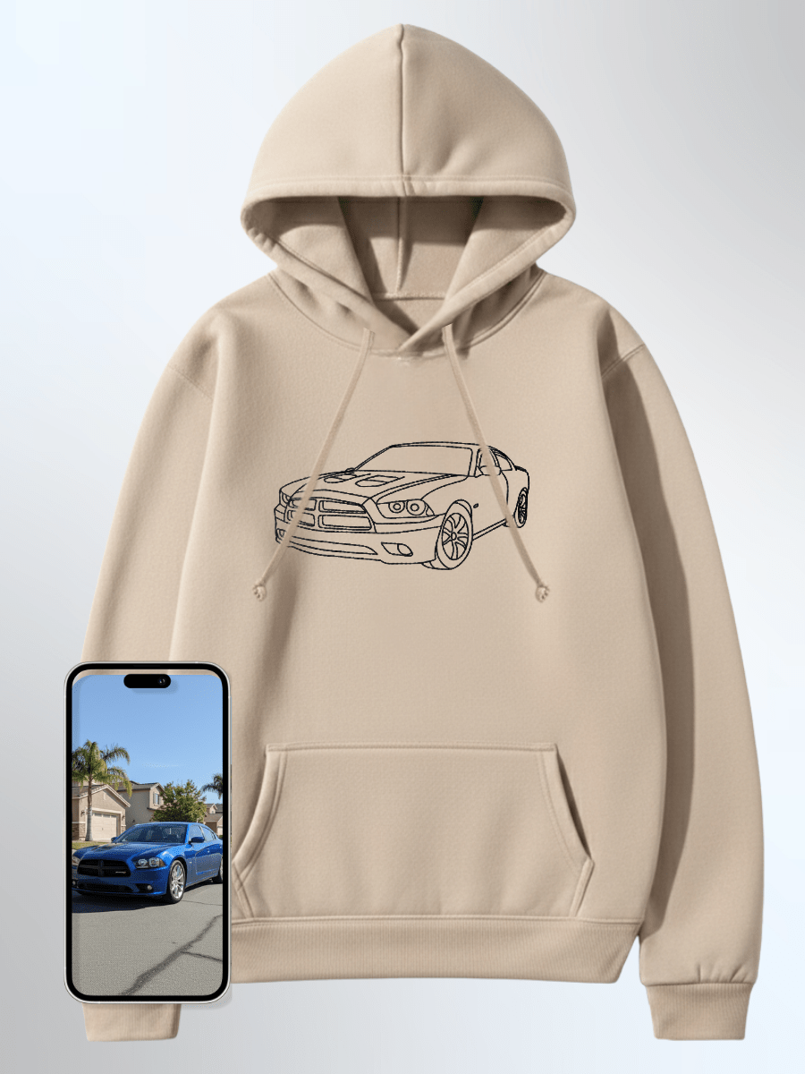 Automobile Custom Embroidered Photo Hoodie