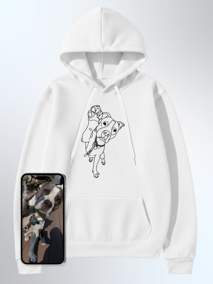 Pet Custom Embroidered Photo Hoodie
