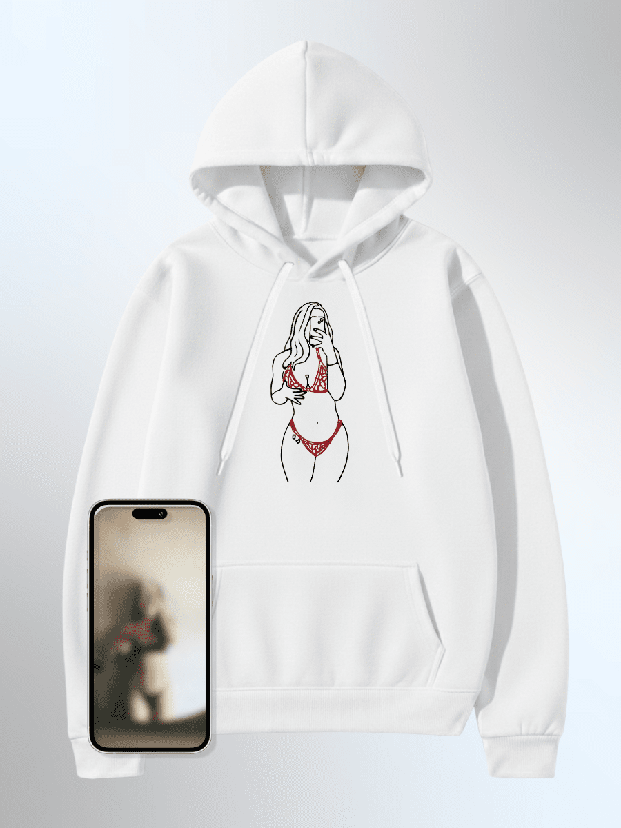 Spicy Custom Embroidered Photo Hoodie