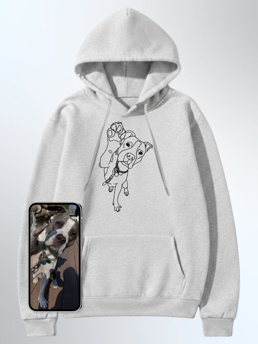 Pet Custom Embroidered Photo Hoodie