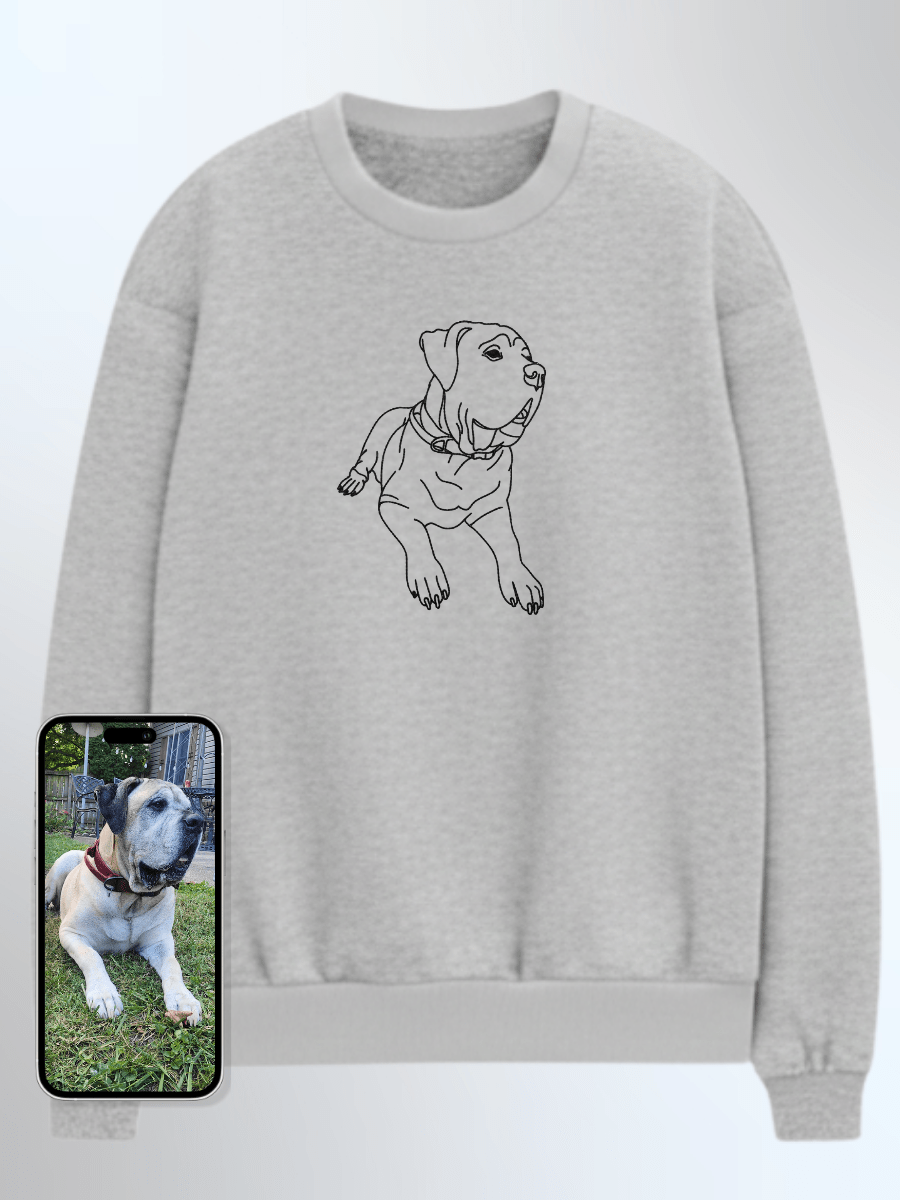 Pet Custom Embroidered Photo Sweatshirt