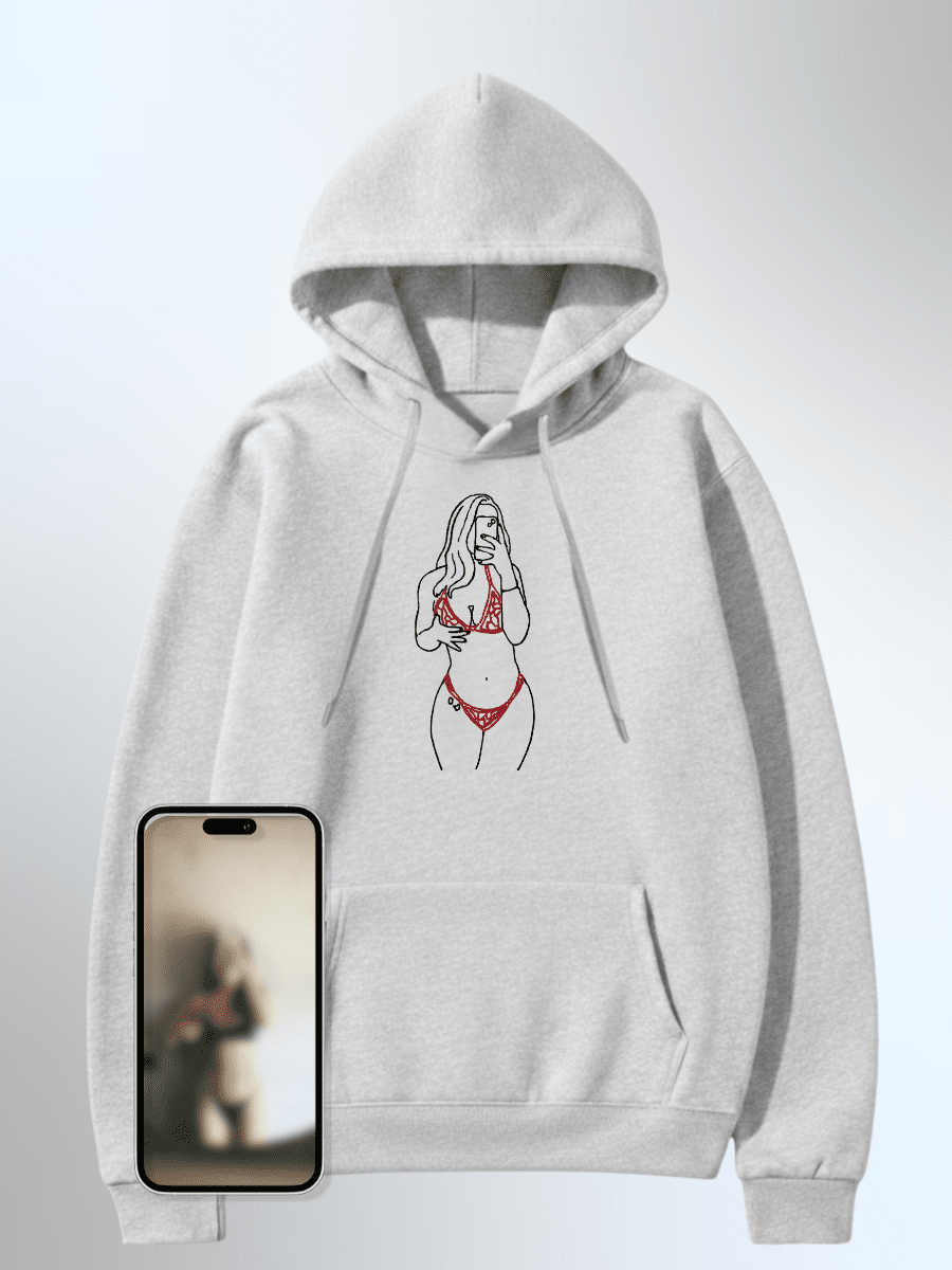 Spicy Custom Embroidered Photo Hoodie
