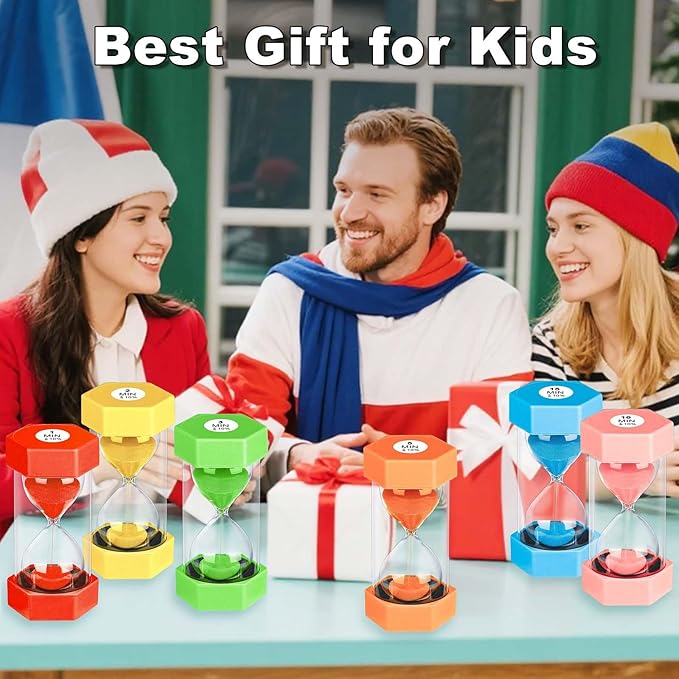 Sand Timer 15 Minute Hourglass, Unbreakabl Sand Clock 15 Min, Reloj De Arena 15 Minutos, Plastic Green Hour Glass Sandglass for Classroom Game Kitchen (Green)