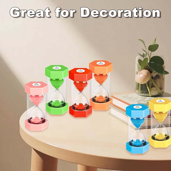 30 Minute Sand Timer, Unbreakable Hexagon Sand Clock, Plastic Sand Watch 30 Min, Reloj De Arena 30 Minutos, Colorful Hour Glass Sandglass for Classroom Games(Blue)