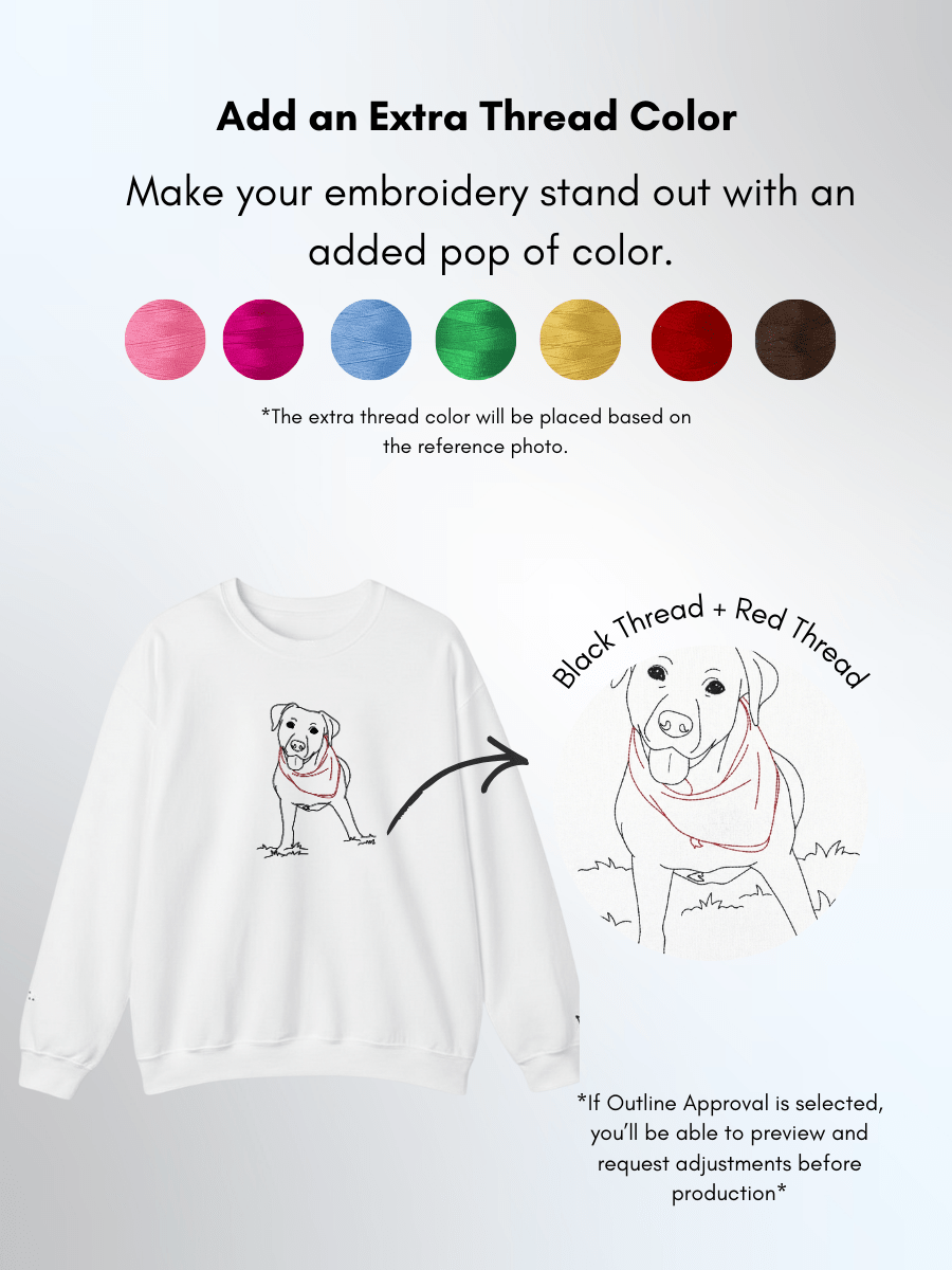 Pet Custom Embroidered Photo Sweatshirt