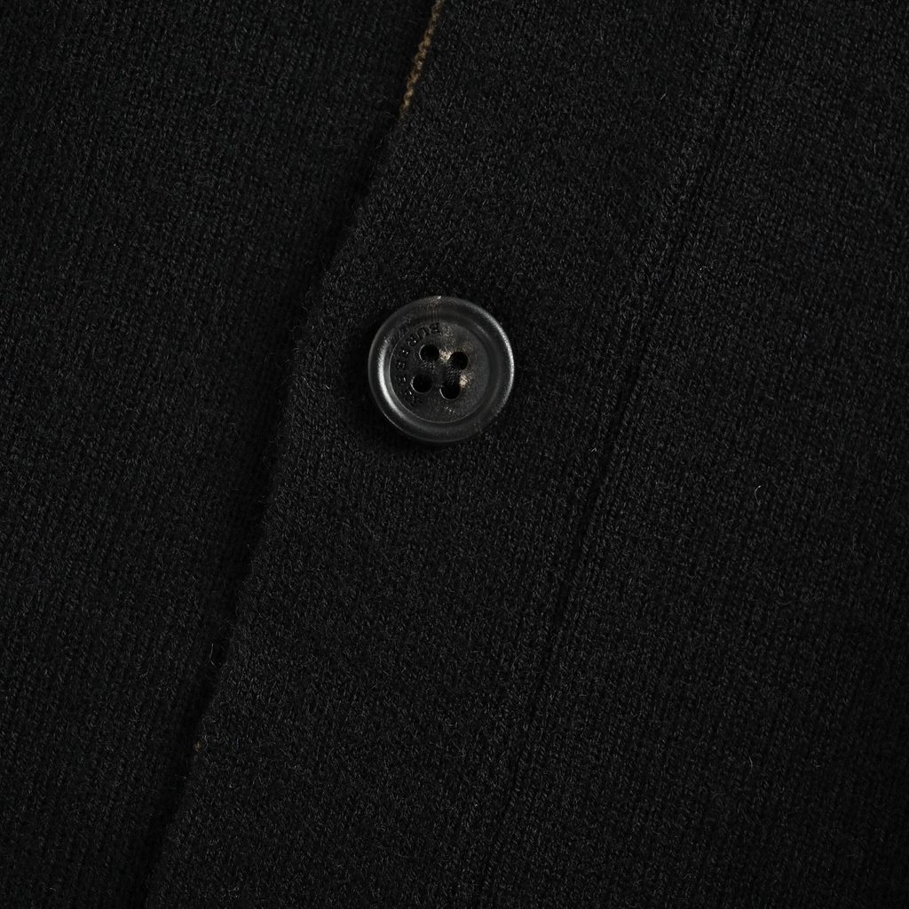 Burberry Classic Check Placket Wool Cardigan