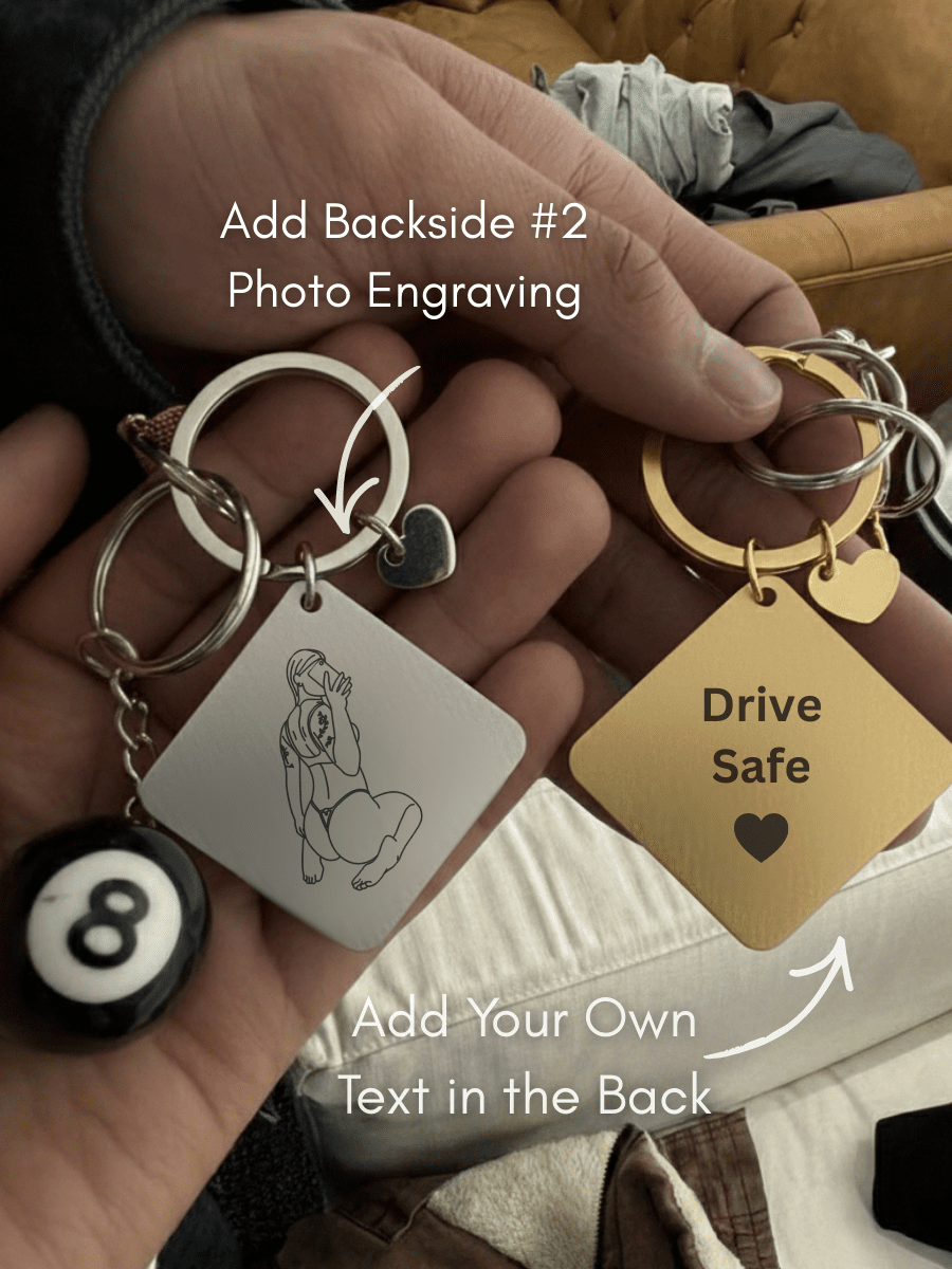 Spicy Custom Engraved Photo Keychain