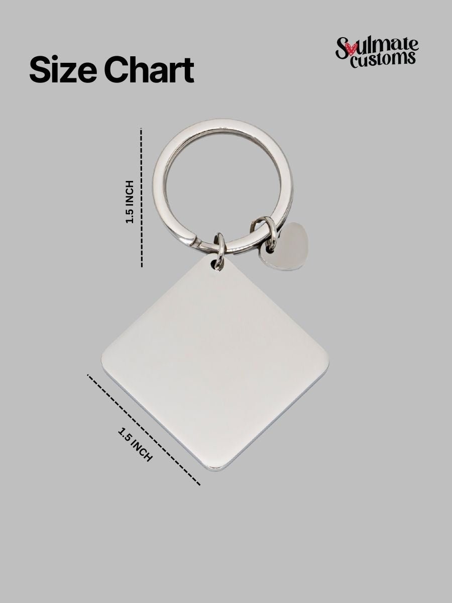 Memorial Custom Engraved Photo Keychain
