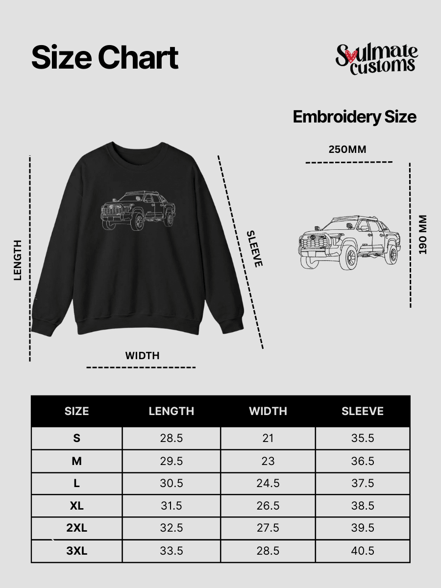 Automobile Custom Embroidered Photo Sweatshirt