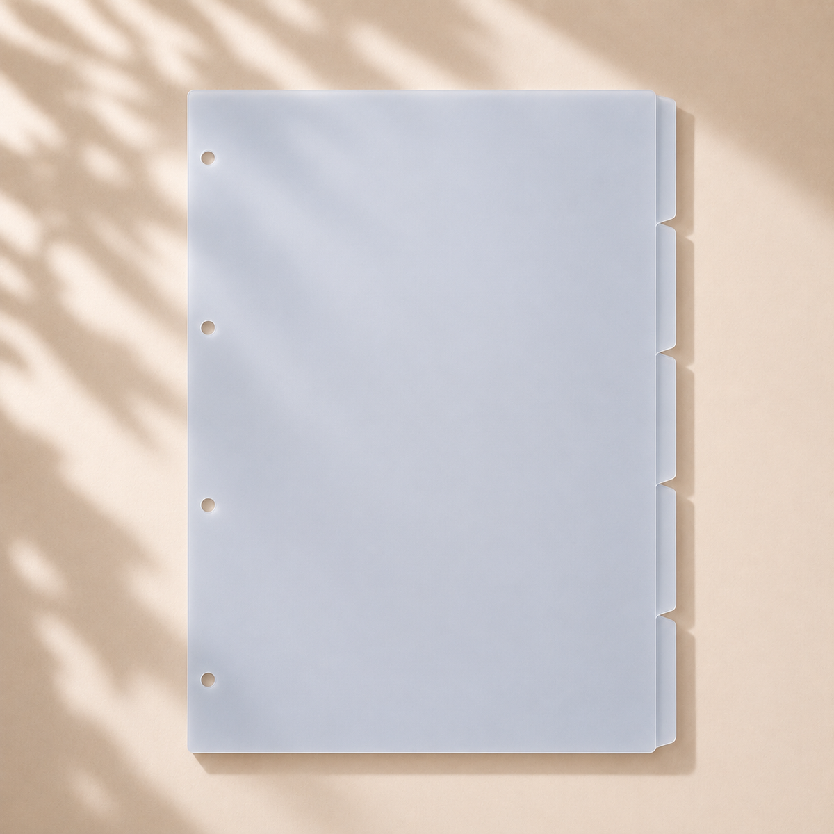 A4  Ring Binder Divider - 4 Hole Planner Tabs