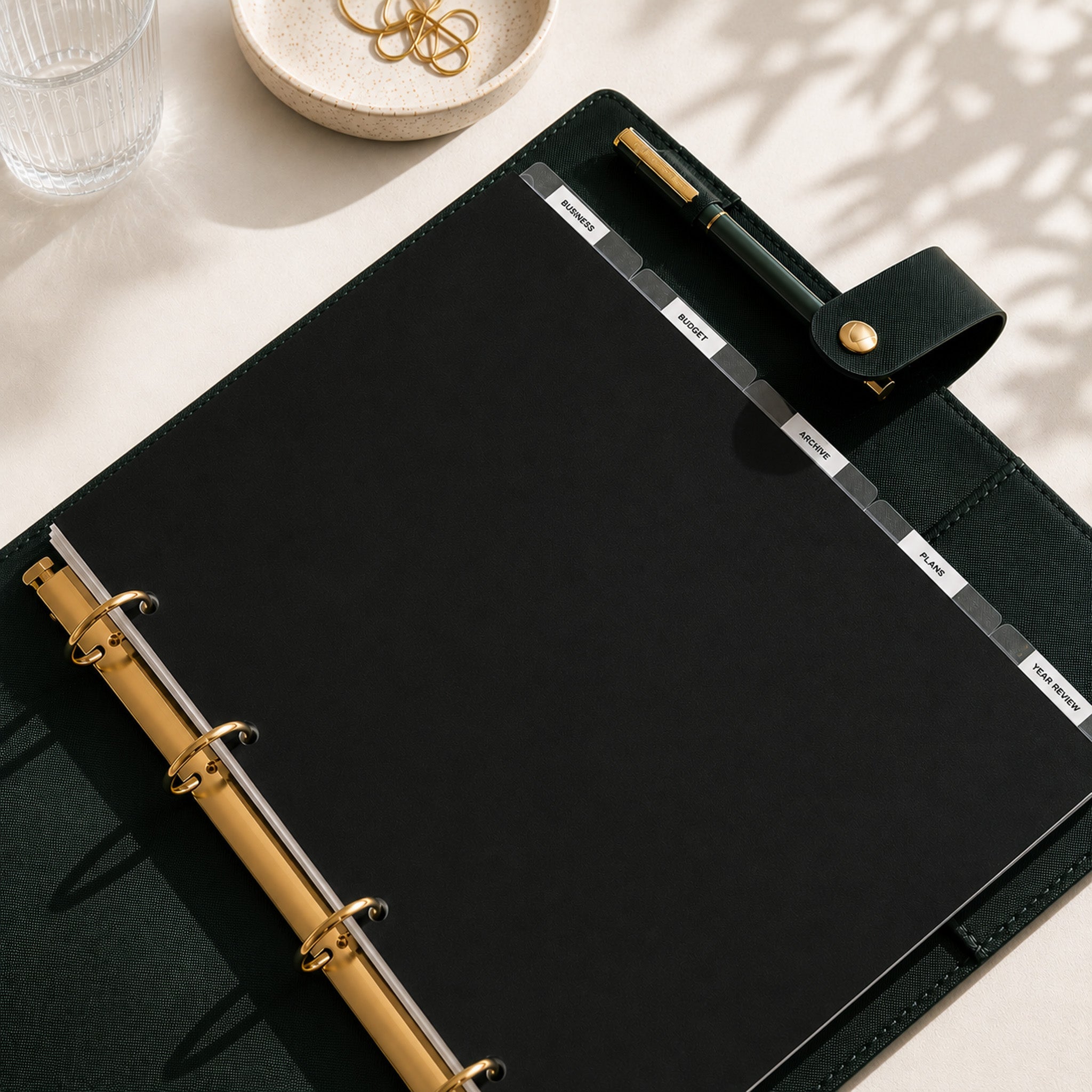 A4  Ring Binder Divider - 4 Hole Planner Tabs