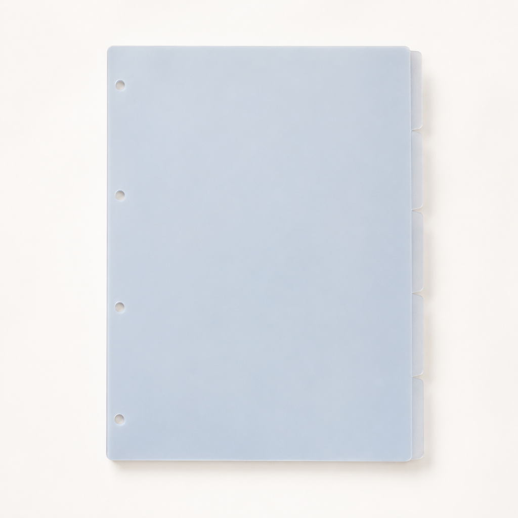 A4  Ring Binder Divider - 4 Hole Planner Tabs