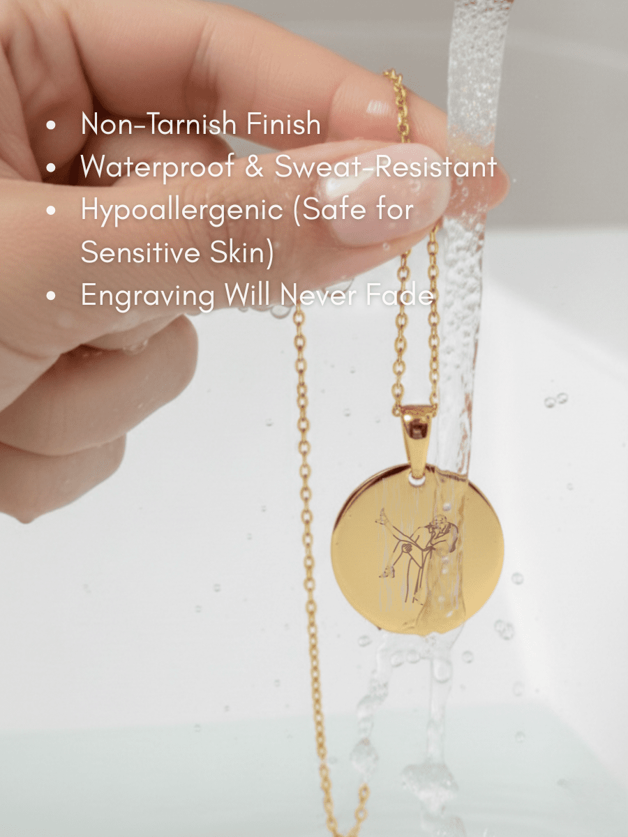 Soulmate Custom Engraved Photo Circle Necklace