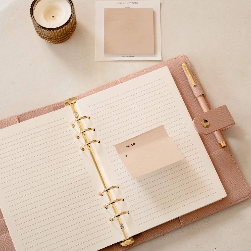 Beige Sticky Notepad