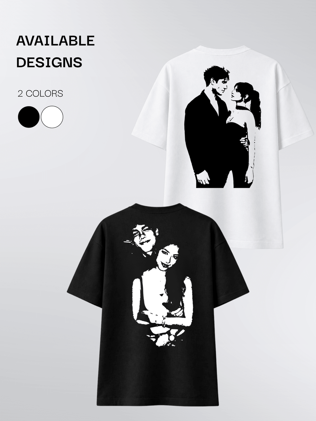 Couple Silhouette Custom Photo Shirt