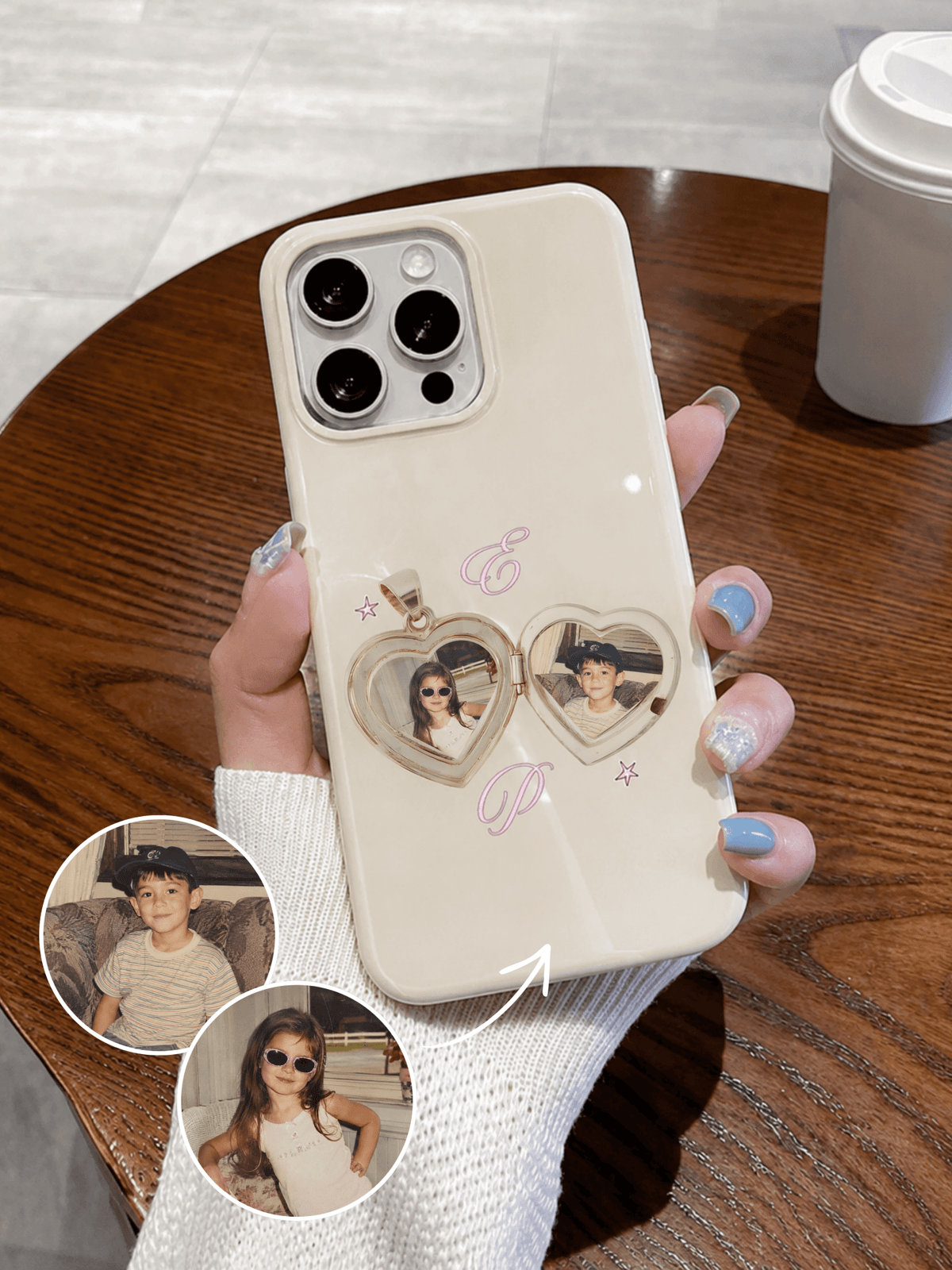 Personalized Couple Photo Heart Locket Phone Case