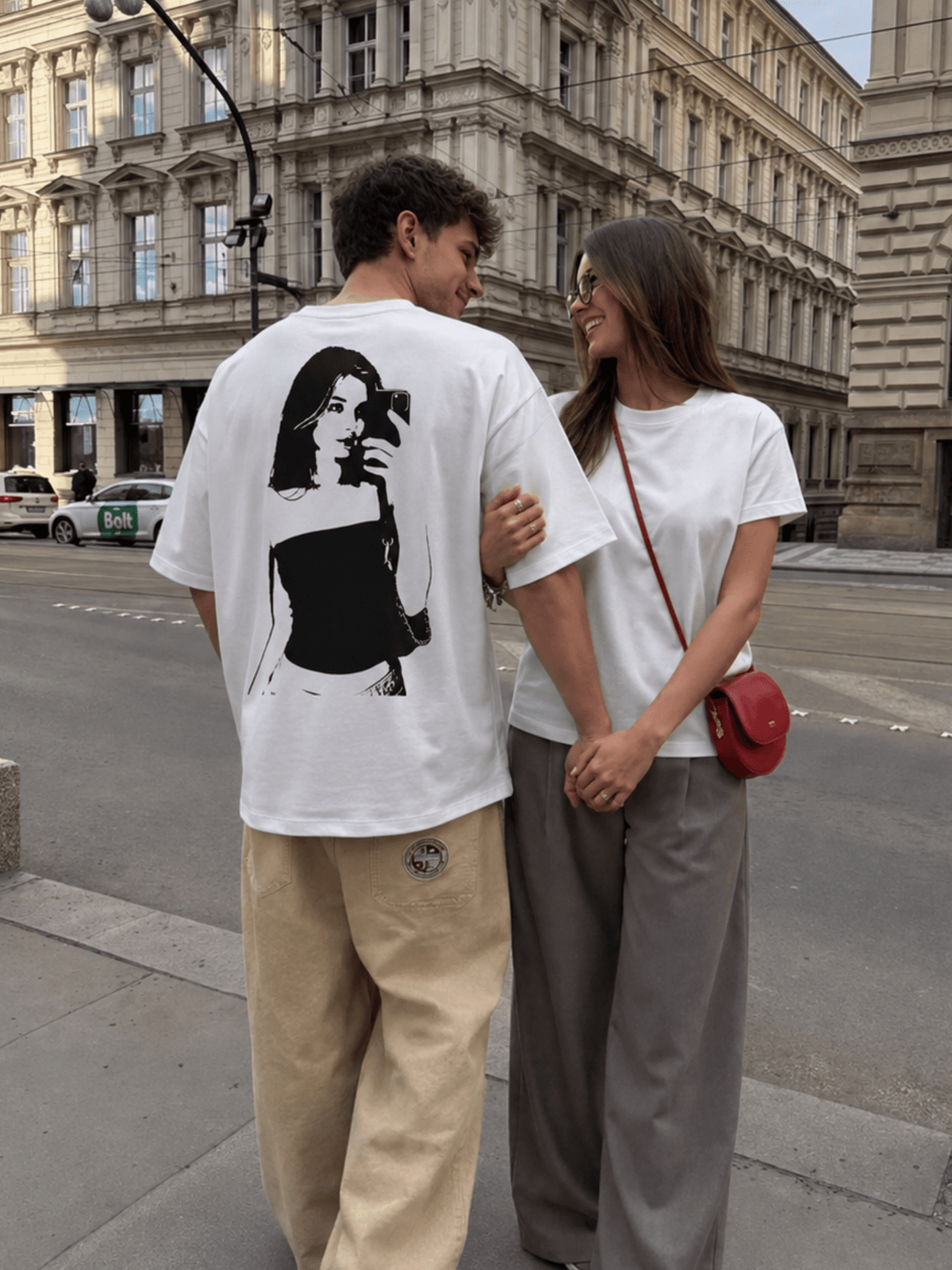 Couple Silhouette Custom Photo Shirt