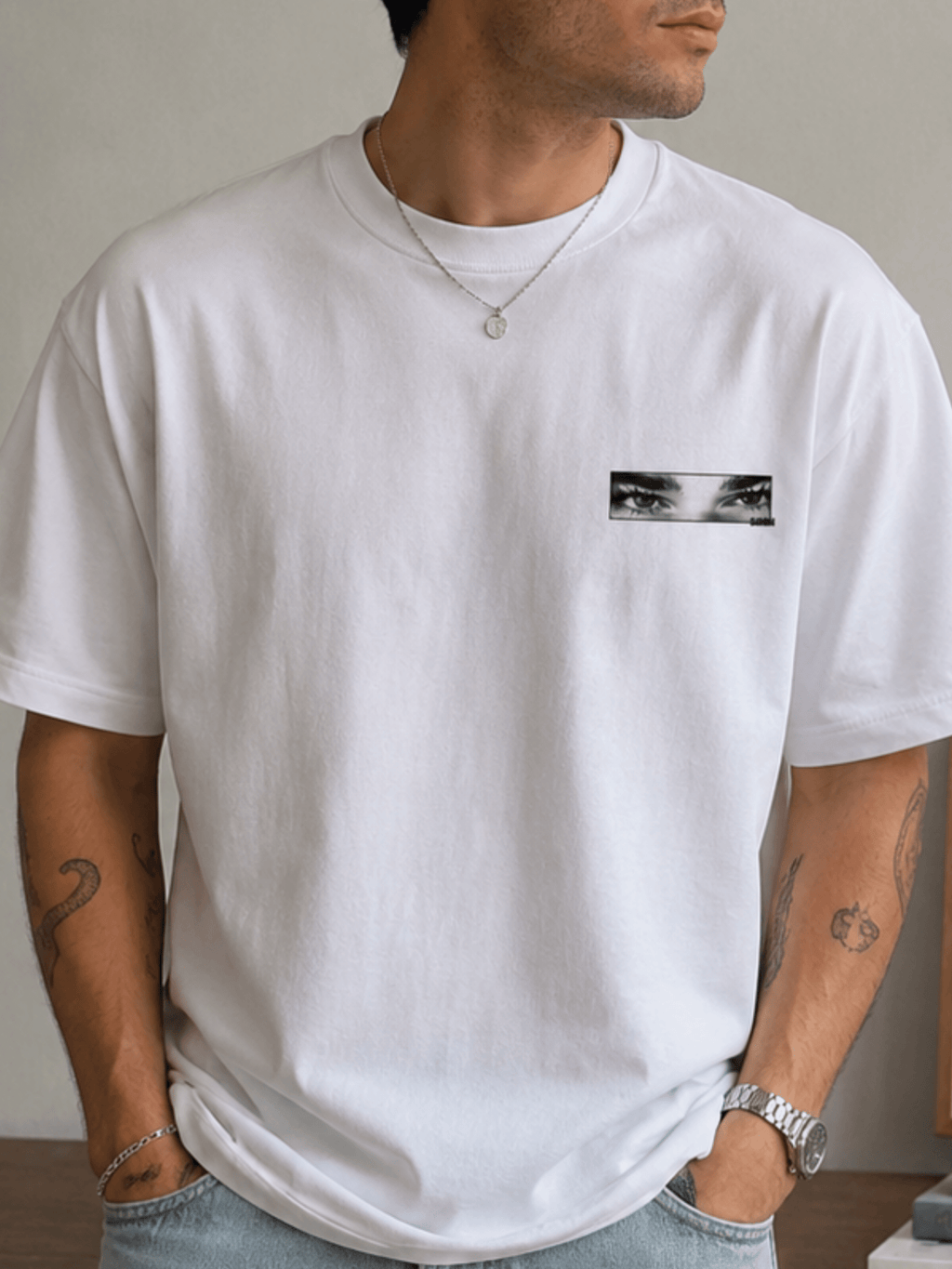 Personalized Eyes + Name T-Shirt | Custom Photo Shirt