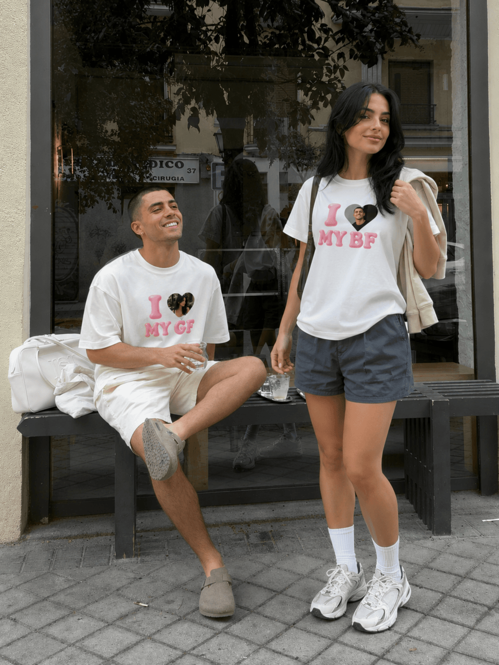 I Love My BF/GF Custom Photo Shirt