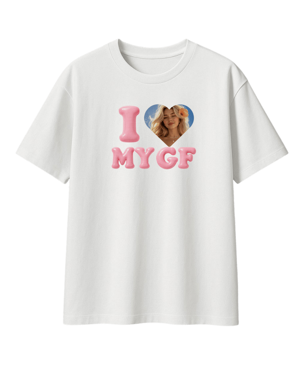 I Love My BF/GF Custom Photo Shirt