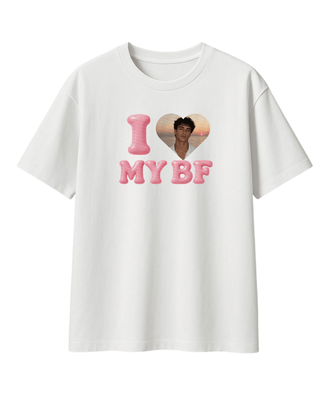 I Love My BF/GF Custom Photo Shirt