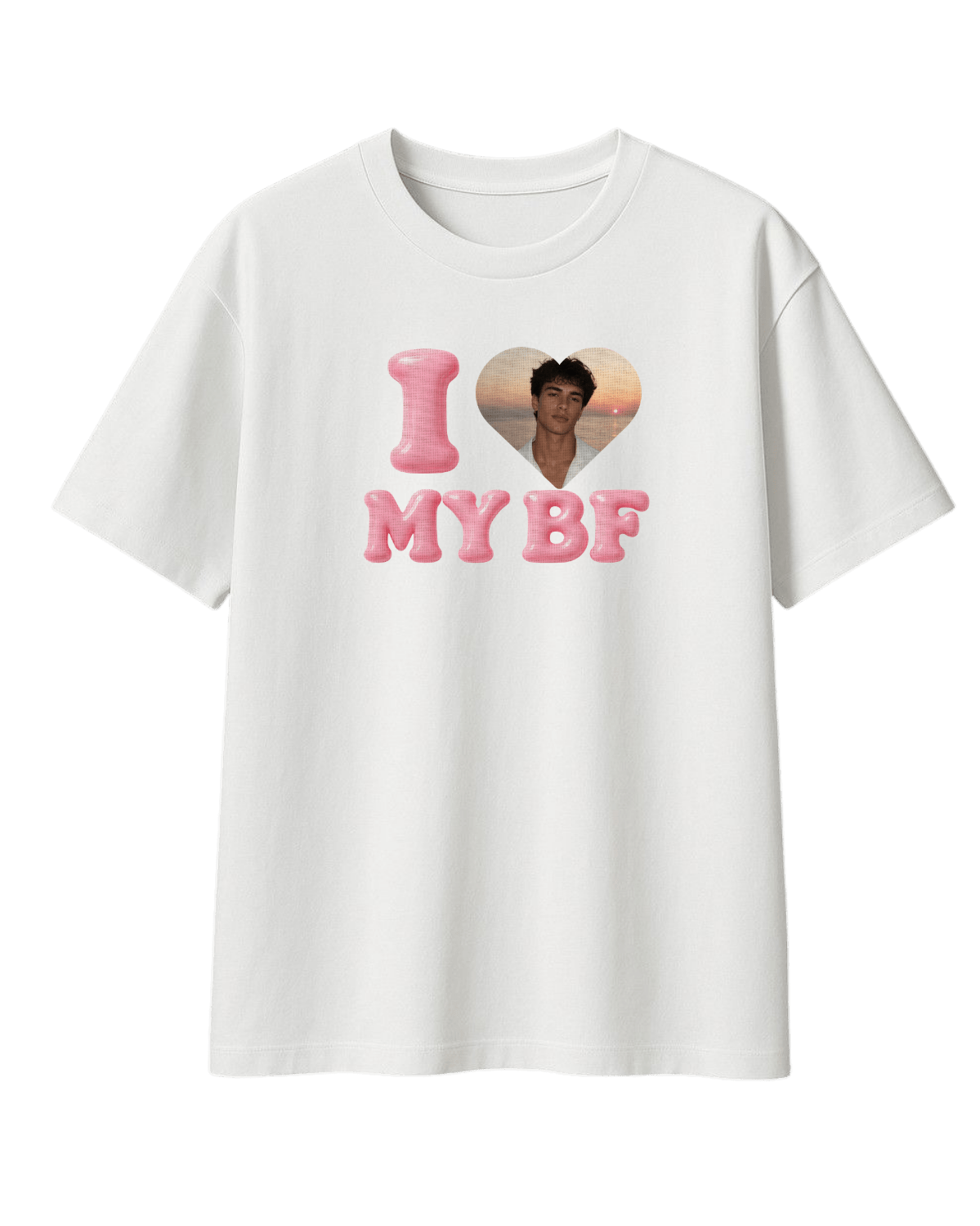 I Love My BF/GF Custom Photo Shirt