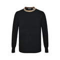 Burberry Checked-collar knitted wool sweater