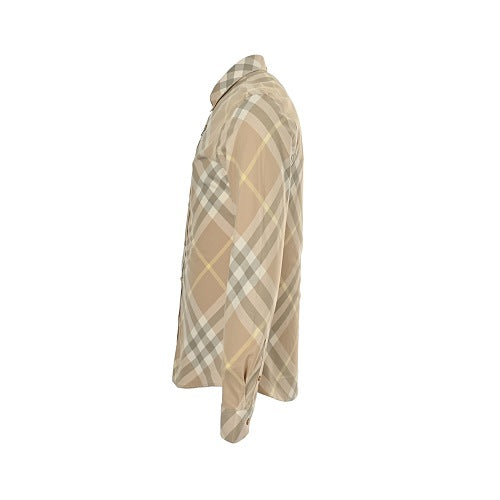 Burberry Cotton Shirt with Diagonal Check