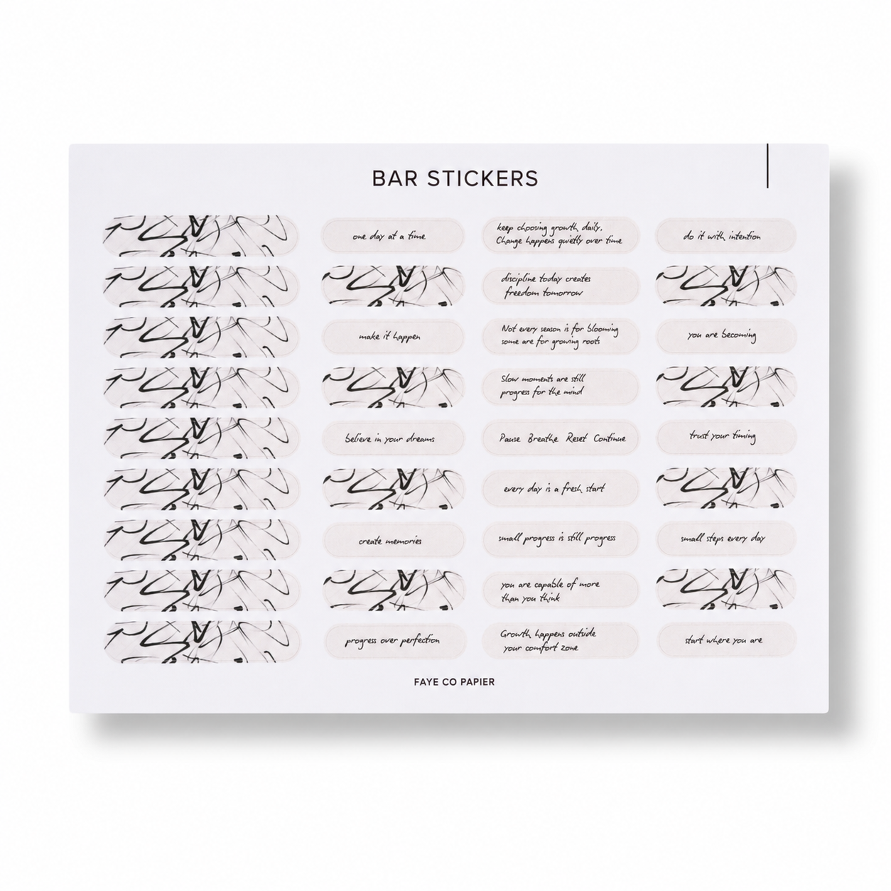 Bar Planner Sticker