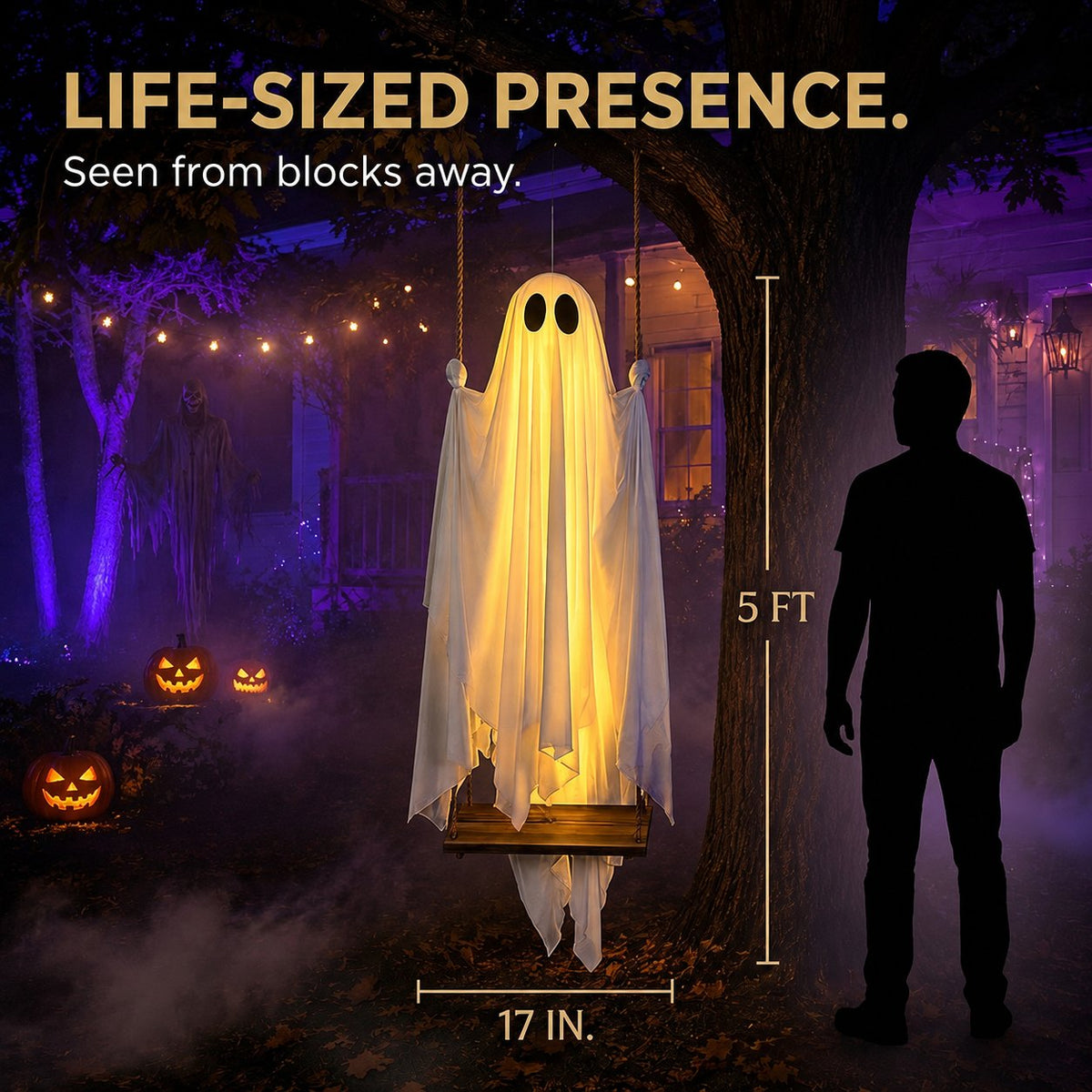 Halloween Hanging Swing Ghost